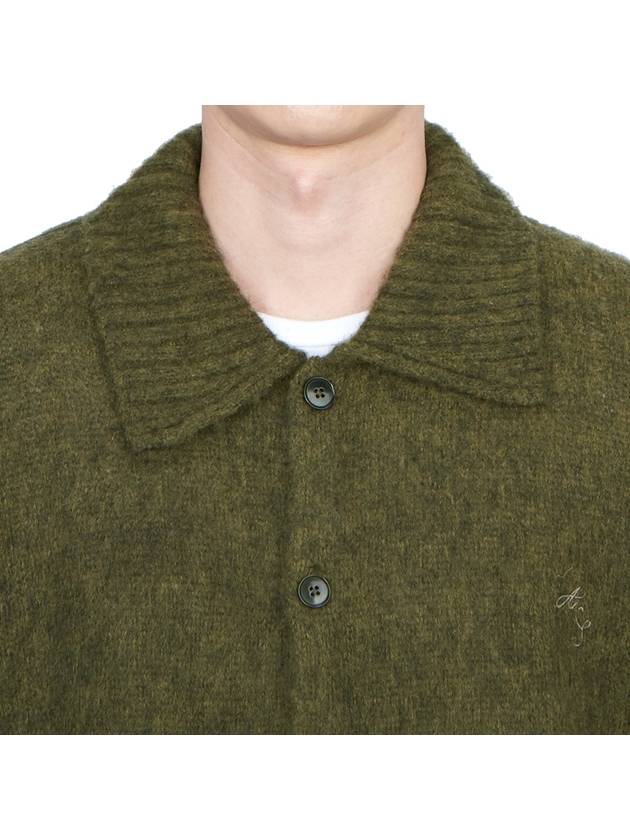 Wool Cardigan Dark Olive - ACNE STUDIOS - BALAAN 7