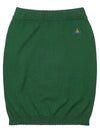 Women's ORB Logo Knit Bea Mini H Line Skirt Green - VIVIENNE WESTWOOD - BALAAN 2