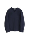 V-Neck Long Sleeve T-Shirt Indigo - LEMAIRE - BALAAN 1