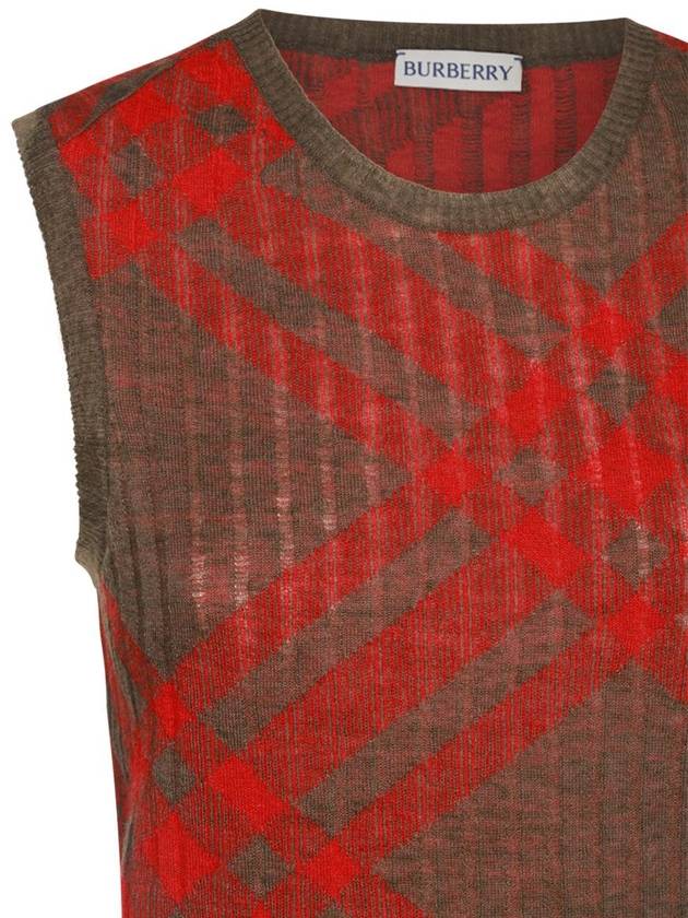 Checked wool blend sleeveless roach - BURBERRY - BALAAN 6