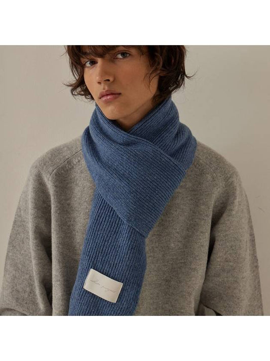 Wool Knit Muffler Denim - WHITE PROJECT - BALAAN 2