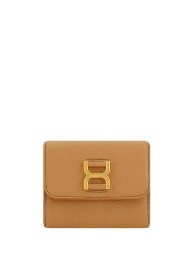 Women's Grain Leather Marcie Half Wallet Beige - CHLOE - BALAAN 1