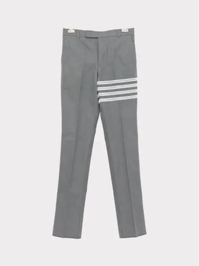 Diagonal Unconstructed Straight Pants Grey - THOM BROWNE - BALAAN 2