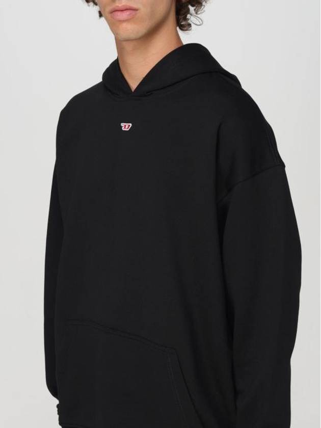 D Logo Patch Hoodie Black - DIESEL - BALAAN 4