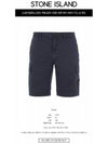 Logo Patch Cargo Bermuda Shorts Navy - STONE ISLAND - BALAAN 3