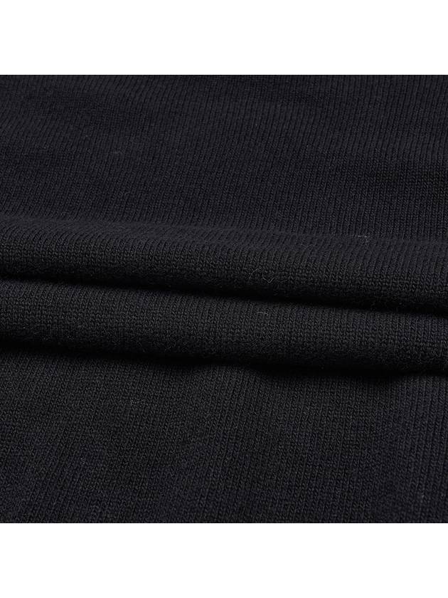 Lambswool GRS Crew Neck Knit Top Black - CP COMPANY - BALAAN 9