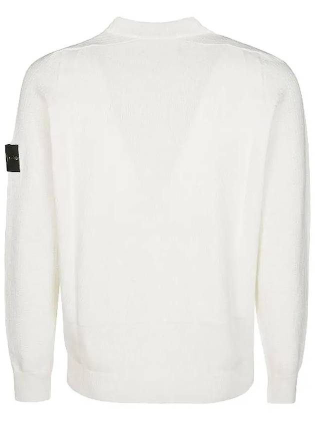 Compass Motif Knit Top White - STONE ISLAND - BALAAN 3