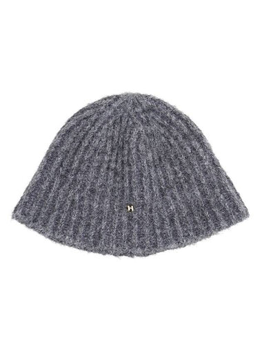 Wool Badge Knit Bucket Hat Grey - HIGH SCHOOL DISCO - BALAAN 1