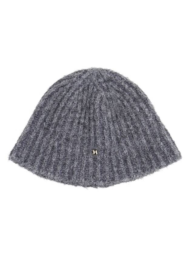 Wool Badge Knit Bucket Hat Grey - HIGH SCHOOL DISCO - BALAAN 3