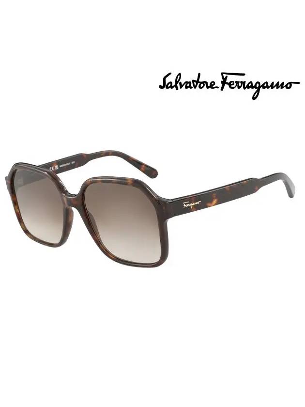 Eyewear Square Sunglasses Brown - SALVATORE FERRAGAMO - BALAAN 1