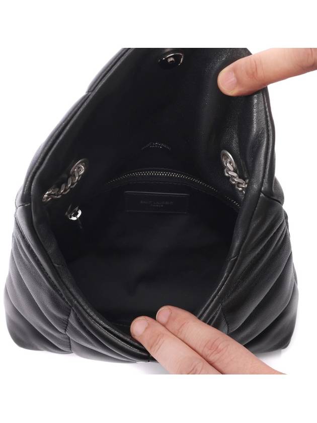 Toy Puffer Leather Shoulder Bag Black - SAINT LAURENT - BALAAN 7