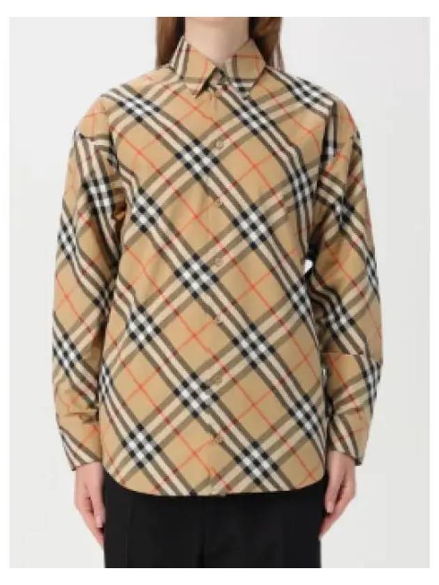 Check Pattern Shirt Beige - BURBERRY - BALAAN 2