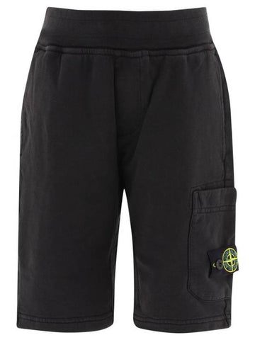 Kids Junior Straight Pants 761661840V0029 Black - STONE ISLAND - BALAAN 1