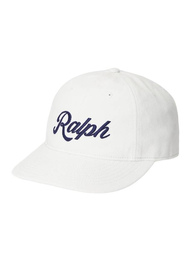 Men's Applique Twill Ball Cap White - POLO RALPH LAUREN - BALAAN 1