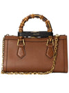 Diana Bamboo Handle Small Leather Shoulder Bag Brown - GUCCI - BALAAN 7