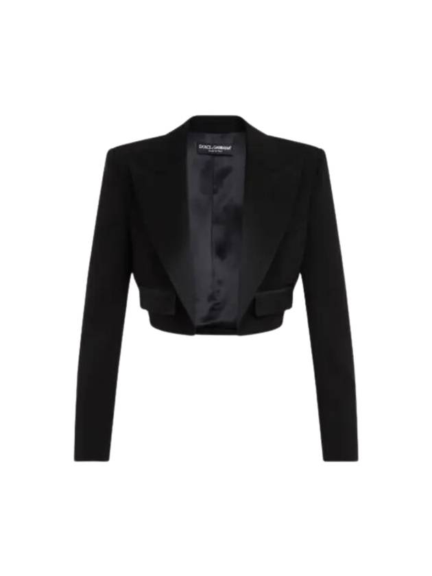 Spencer Tuxedo Wool Jacket Black - DOLCE&GABBANA - BALAAN 1