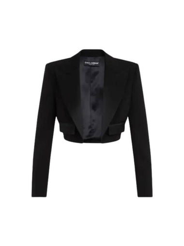 Spencer Tuxedo Wool Jacket Black - DOLCE&GABBANA - BALAAN 1