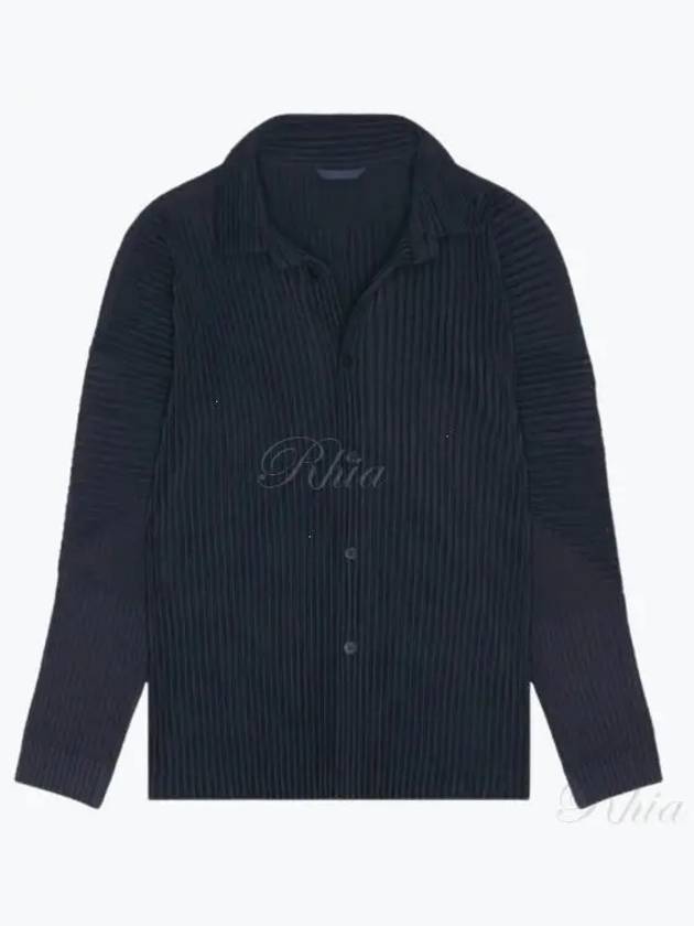 Monthly Color November Long Sleeve Shirt Midnight Blue - ISSEY MIYAKE - BALAAN 2