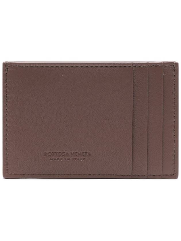 Intrecciato Lambskin Calfskin Card Wallet Taupe Grey - BOTTEGA VENETA - BALAAN 5