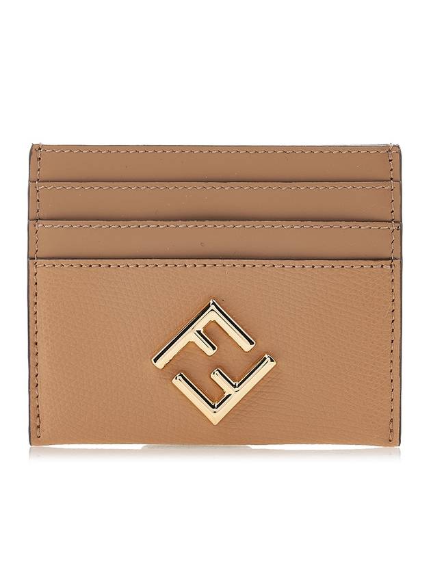 Logo Diamond Card Wallet Brown - FENDI - BALAAN 1