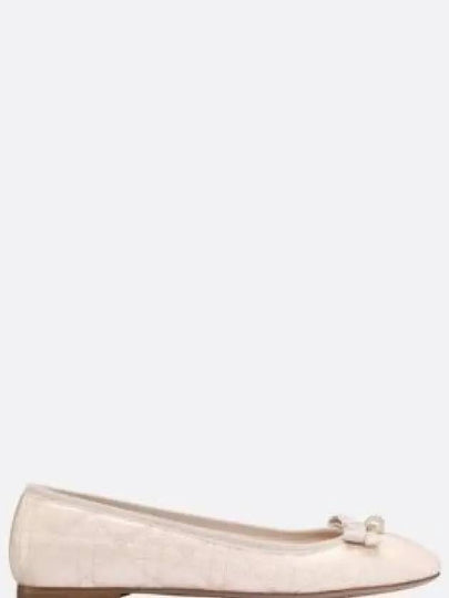 Quilted Cannage Calfskin Ballerina Flat Beige - DIOR - BALAAN 2