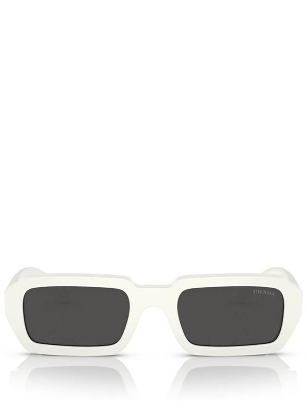 Eyewear Logo Temple Rectangular Frame Sunglasses White - PRADA - BALAAN 2