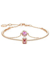 Chroma Stila Chain Bangle Bracelet Pink Rose Gold - SWAROVSKI - BALAAN 4