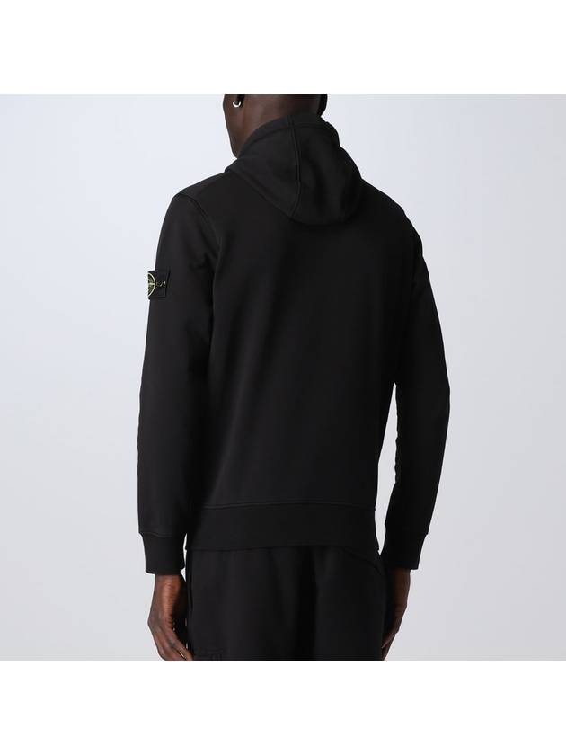 Men's Waffen Patch OLD Treatment Cotton Hoodie Black - STONE ISLAND - BALAAN 8