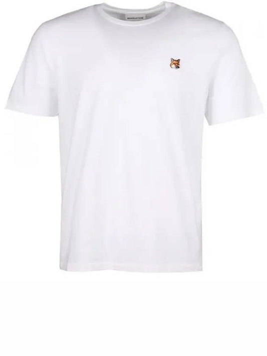 Fox Head Patch Classic Short Sleeve T-Shirt White - MAISON KITSUNE - BALAAN 2