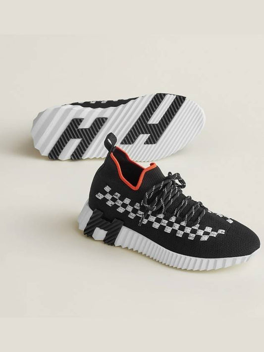 Flex Low Top Sneakers Noir Blanc - HERMES - BALAAN 2