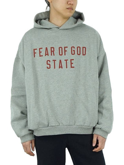 Logo Fleece Hoodie Dark Heather - FEAR OF GOD ESSENTIALS - BALAAN 2