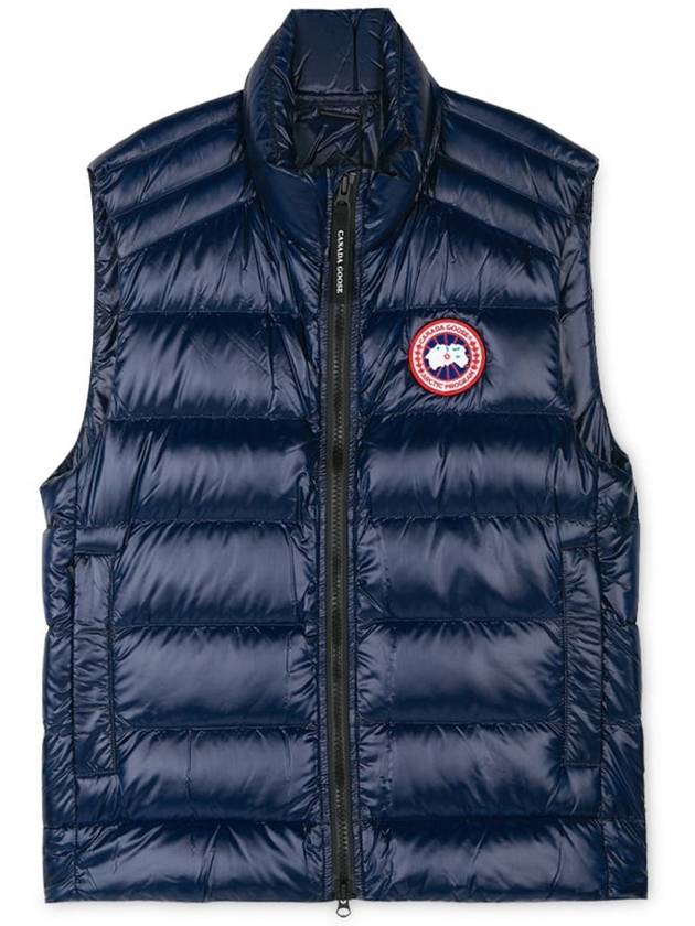 Crofton Logo Patch Padding Vest Atlantic Navy - CANADA GOOSE - BALAAN 4