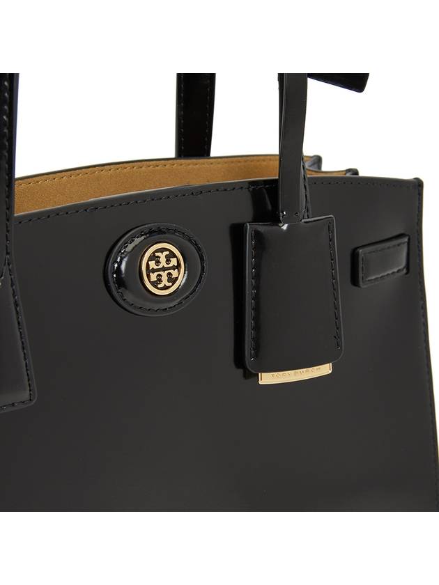 Robinson Satchel Small Tote Bag Black - TORY BURCH - BALAAN 8