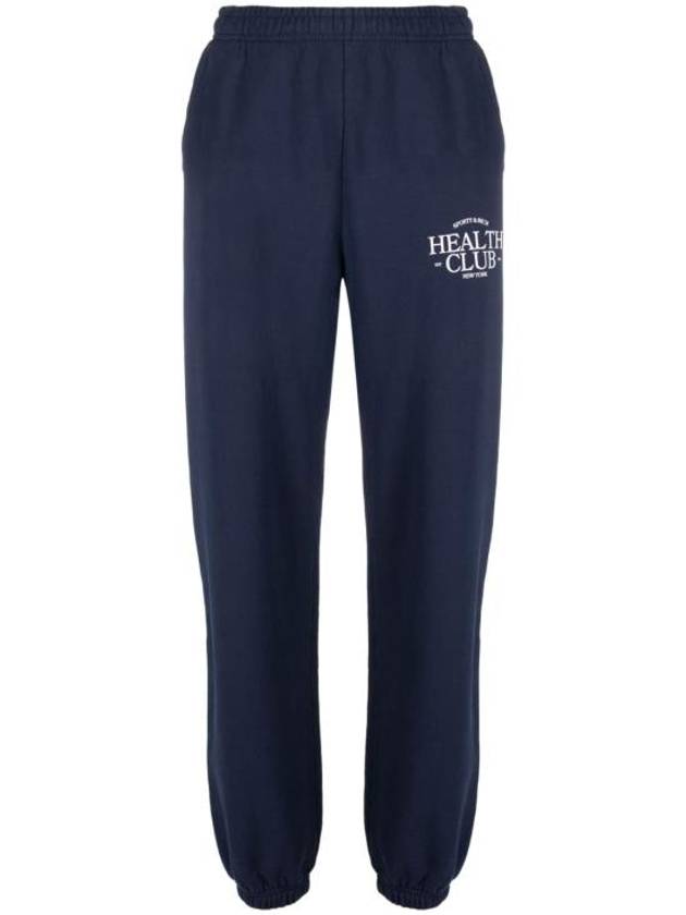 Health Club Print Cotton Track Pants Navy - SPORTY & RICH - BALAAN 1