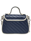 Women s 583571 Navy GG Marmont Mini Top Handle Chain Shoulder Bag - GUCCI - BALAAN 3