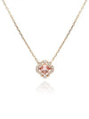 Una Sparkling Dance Clover Necklace Pink Rose Gold - SWAROVSKI - BALAAN 3