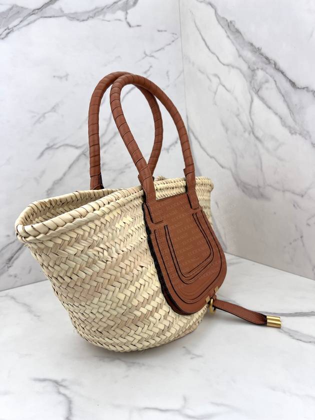 Marcie Raffia Medium Tote Bag Beige - CHLOE - BALAAN 7