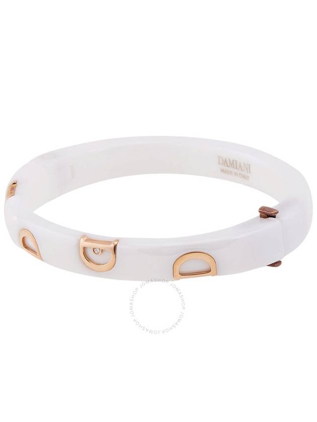 Damiani D.Icon Pink Gold Ceramic Diamond Bracelet, Size M - DAMIANI - BALAAN 2