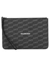 BB Monogram Canvas Clutch Bag Black - BALENCIAGA - BALAAN 1