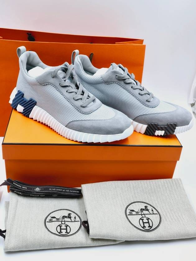 Bouncing Mesh Low Top Sneakers Grey - HERMES - BALAAN 7