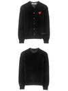 Heart Wappen Wool Cardigan Black - COMME DES GARCONS - BALAAN 5