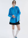 Mini collar shirring Asa cotton shirt blue 0112 - VOYONN - BALAAN 6