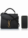 Casandra Monogram Mini Top Handle Cross Bag Black - SAINT LAURENT - BALAAN 7