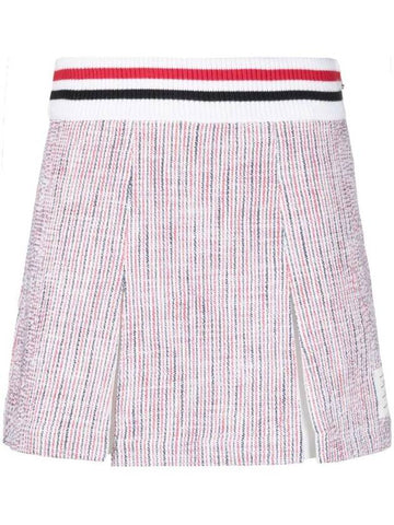 Tweed Seersucker Pleated Skirt FJK117AJ0144 - THOM BROWNE - BALAAN 1