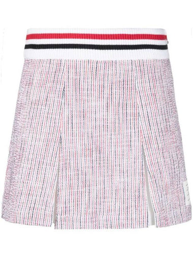 Tweed Seersucker Pleated Skirt FJK117AJ0144 - THOM BROWNE - BALAAN 1