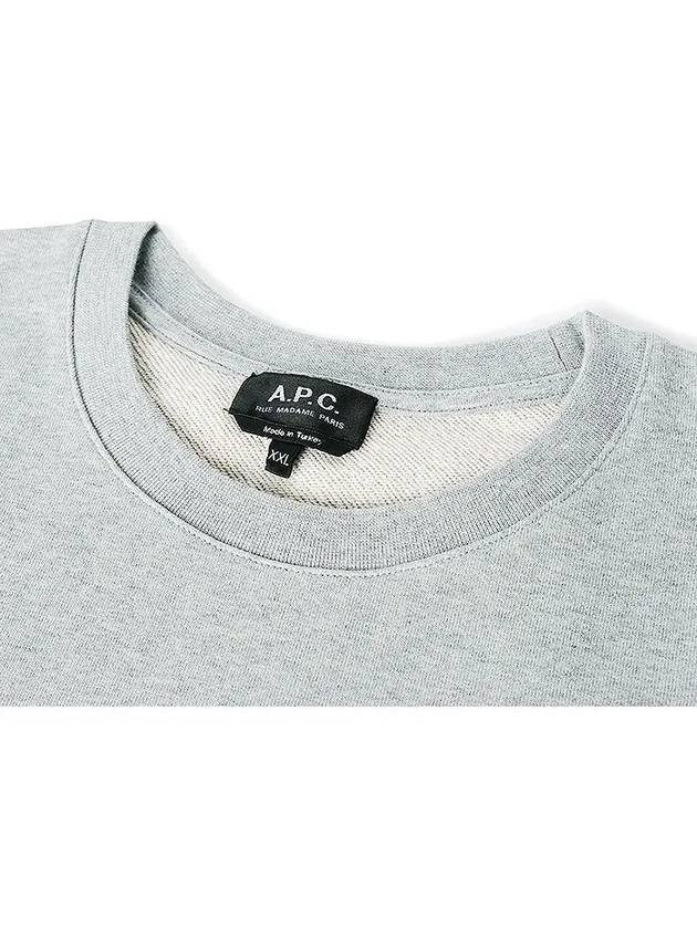 Men's VPC Logo Print Crew Neck Sweatshirt Grey - A.P.C. - BALAAN 4