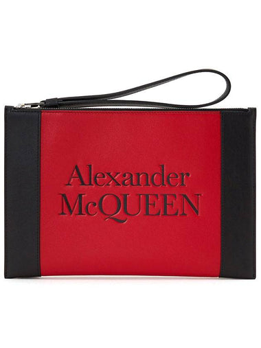 Signature Logo Clutch Bag Red - ALEXANDER MCQUEEN - BALAAN 1