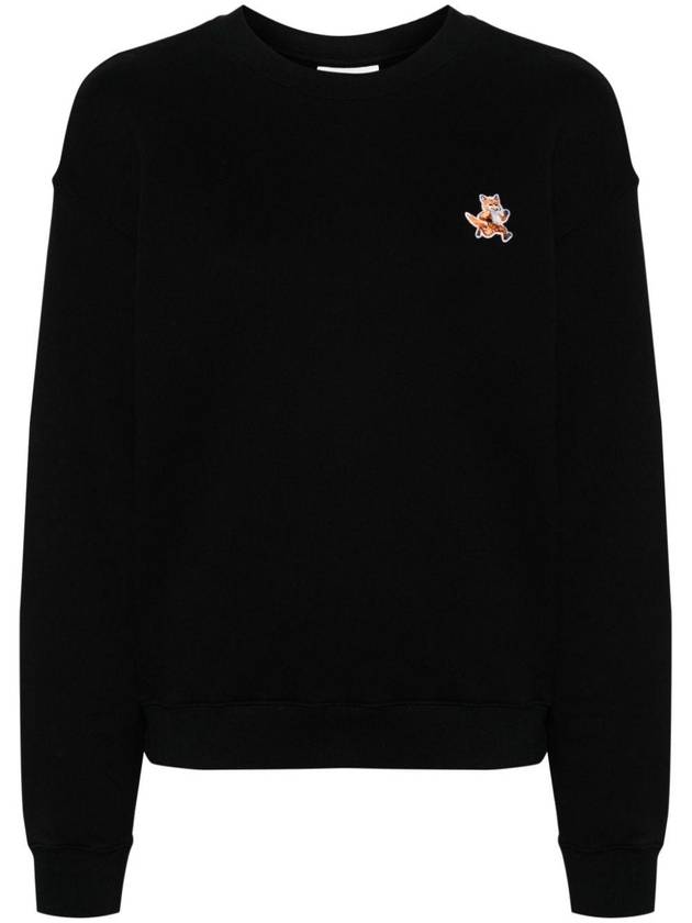 Speedy Fox Patch Comfort Sweatshirt Black - MAISON KITSUNE - BALAAN 3