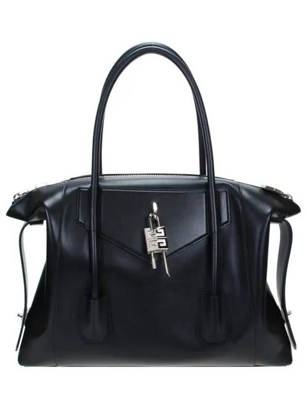 Antigona Lock Soft Leather Tote Bag Black - GIVENCHY - BALAAN 2