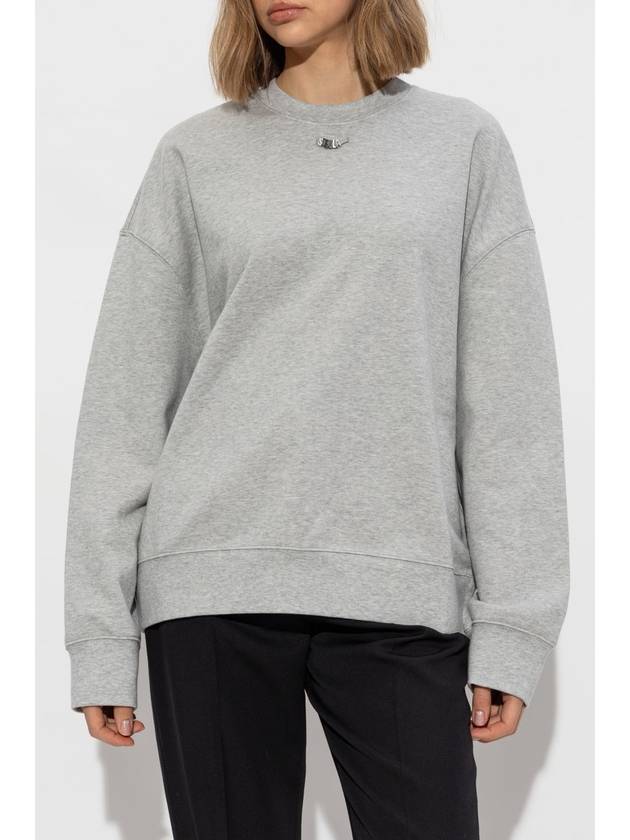 Stella McCartney Sweatshirt With Logo-shaped Appliqué, Women's, Grey - STELLA MCCARTNEY - BALAAN 3